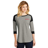 NEW ERA HERITAGE BLEND 3/4 SLEEVE TEE LADIES